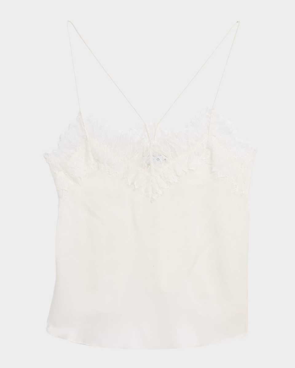 Newin Silk Lace-Trim Top